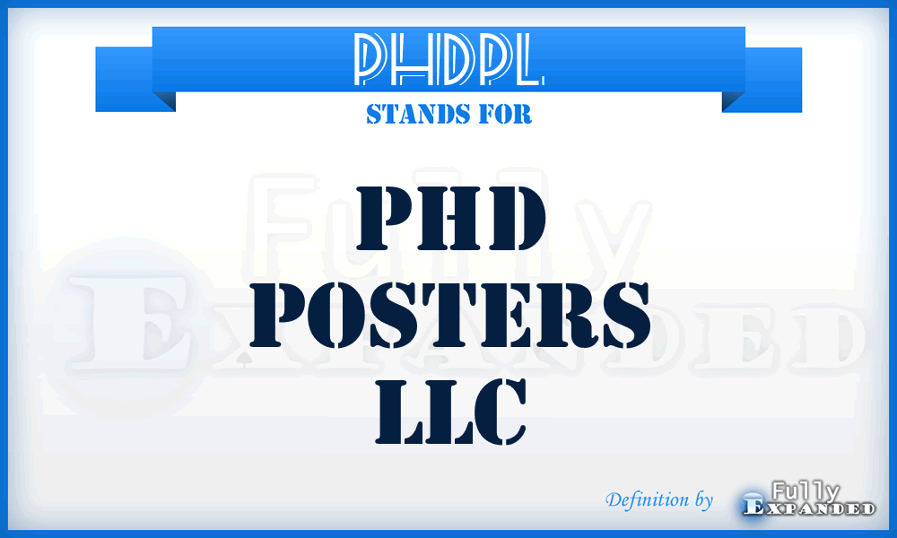 PHDPL - PHD Posters LLC