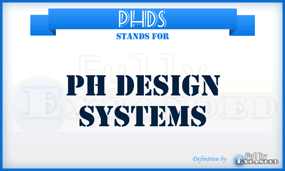 PHDS - PH Design Systems