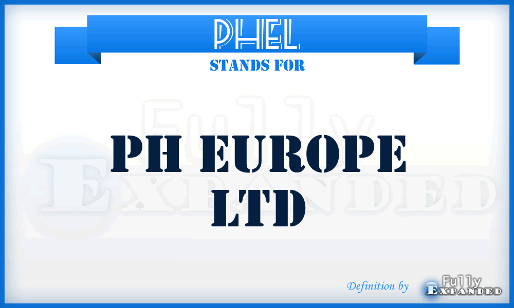 PHEL - PH Europe Ltd