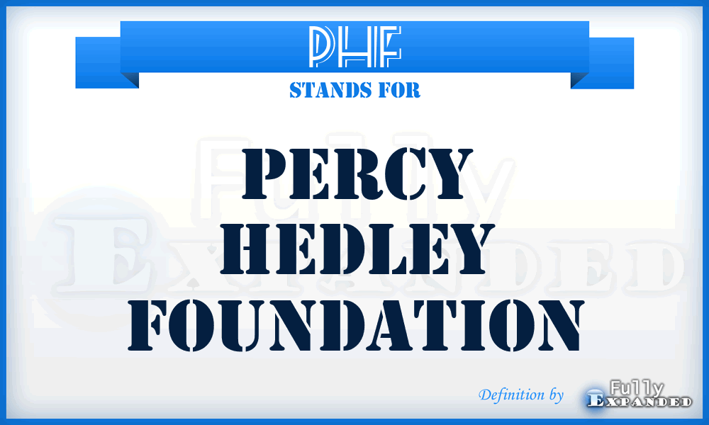 PHF - Percy Hedley Foundation