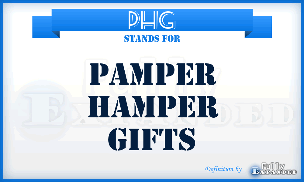 PHG - Pamper Hamper Gifts