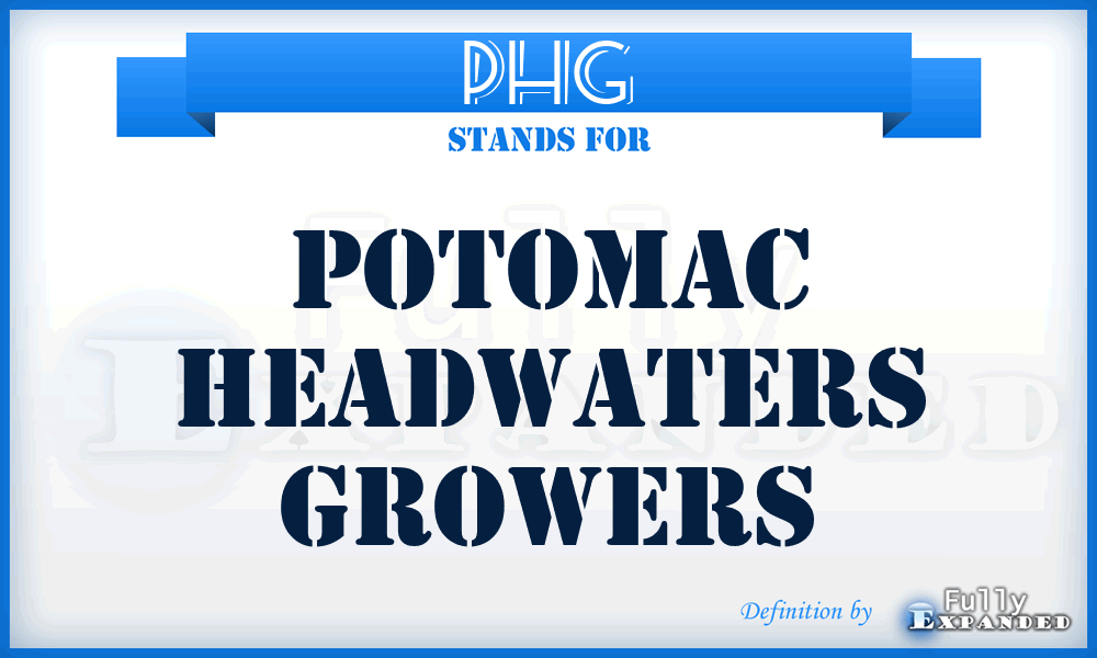 PHG - Potomac Headwaters Growers