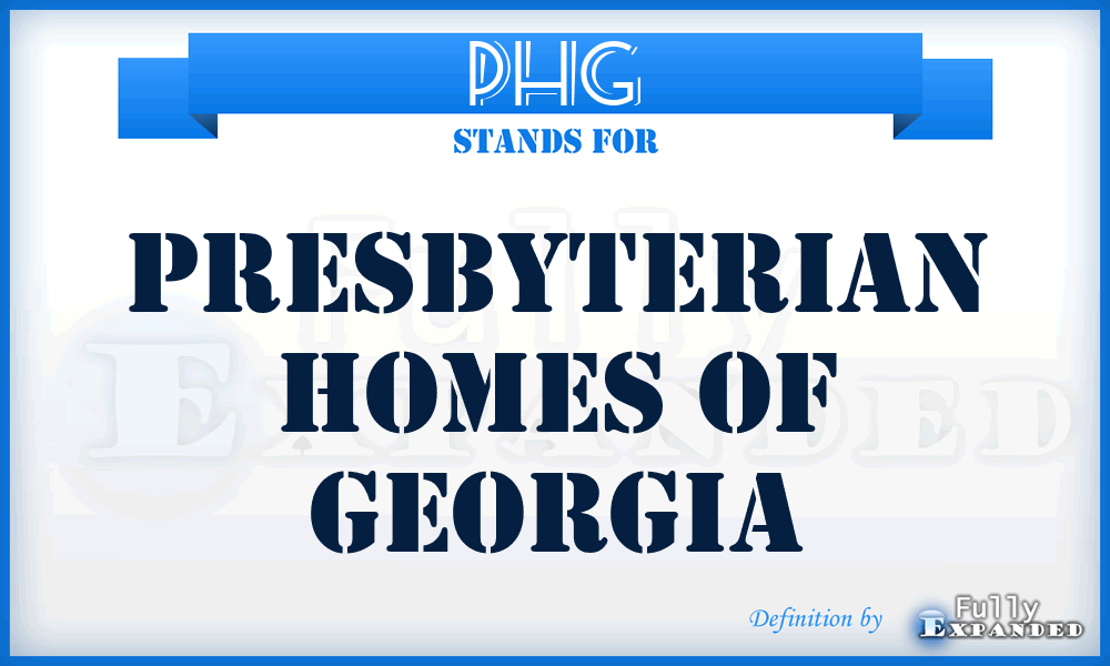 PHG - Presbyterian Homes of Georgia