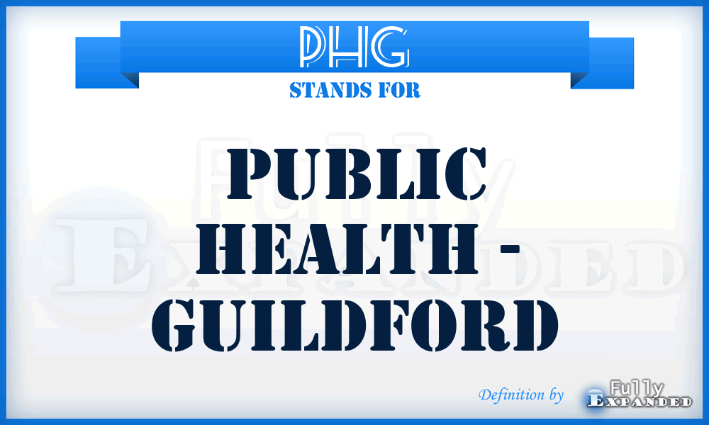 PHG - Public Health - Guildford