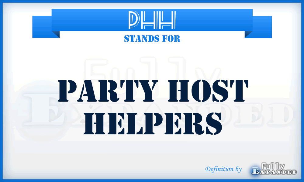 PHH - Party Host Helpers