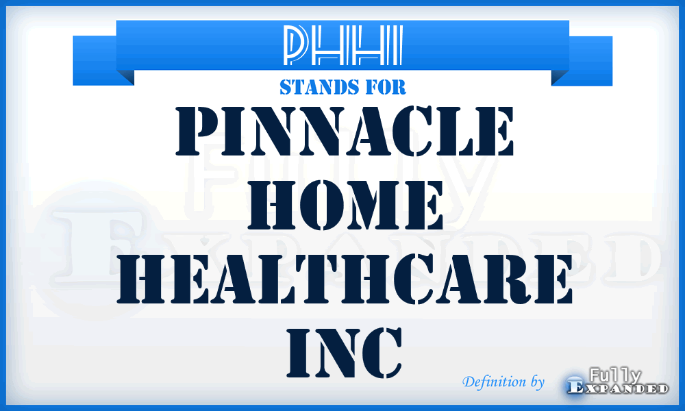 PHHI - Pinnacle Home Healthcare Inc