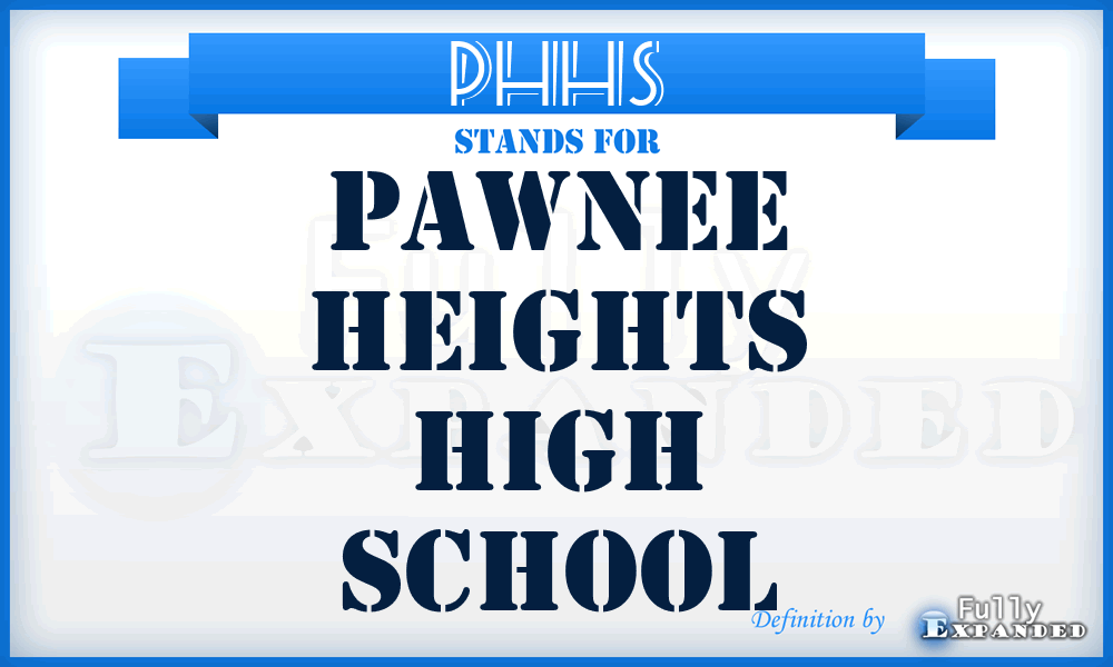 PHHS - Pawnee Heights High School
