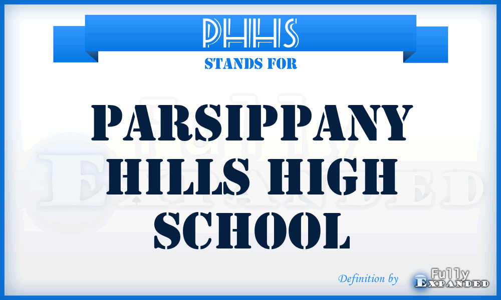 PHHS - Parsippany Hills High School