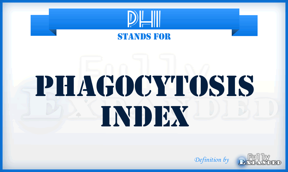 PHI - phagocytosis index