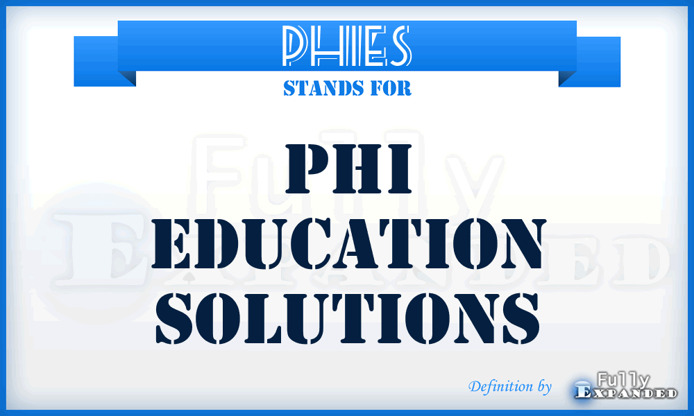 PHIES - PHI Education Solutions