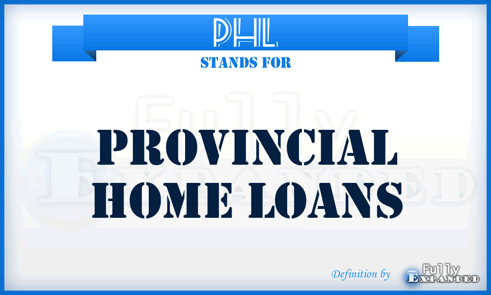PHL - Provincial Home Loans