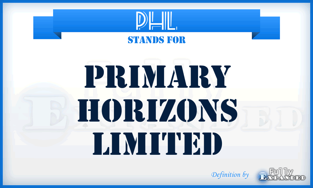 PHL - Primary Horizons Limited