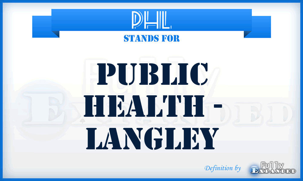 PHL - Public Health - Langley