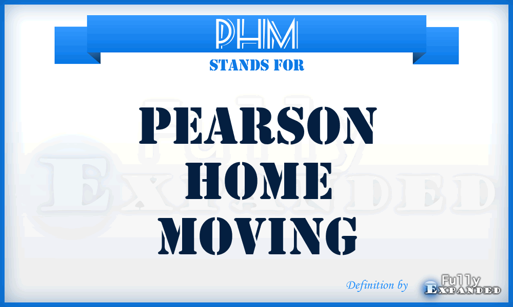 PHM - Pearson Home Moving