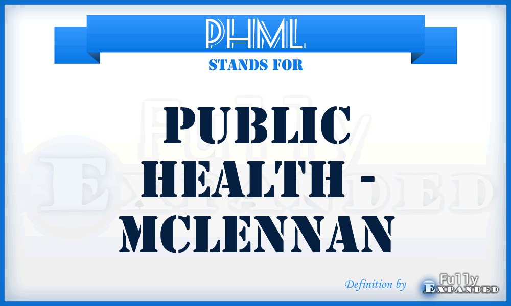 PHML - Public Health - McLennan