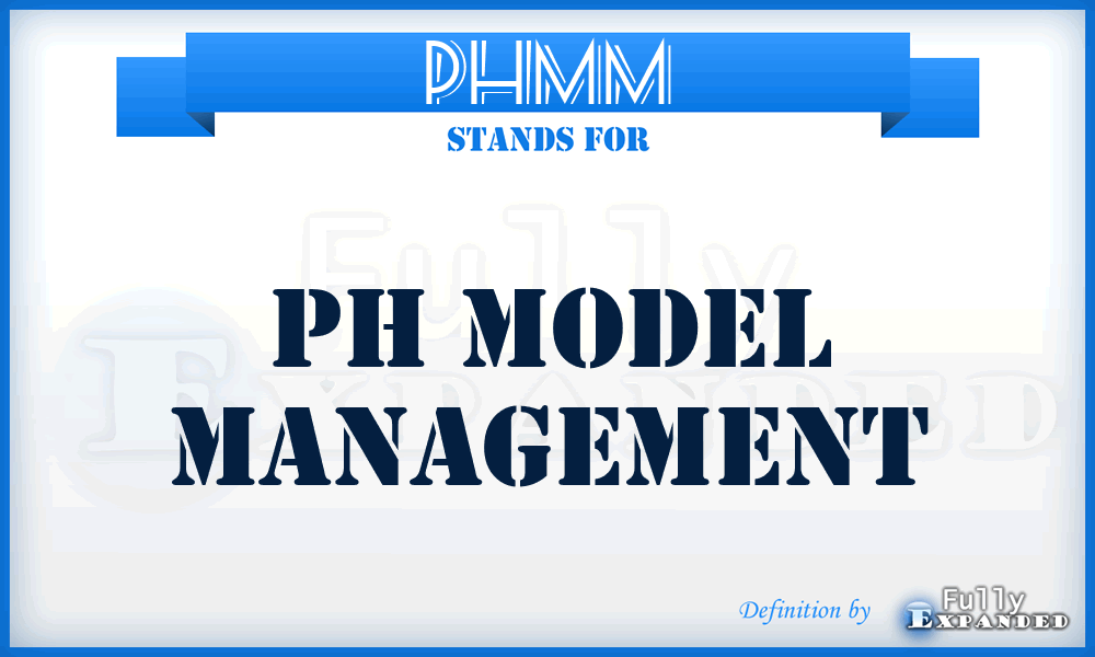 PHMM - PH Model Management