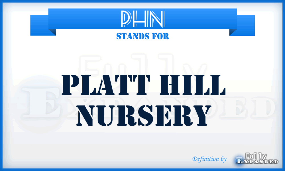 PHN - Platt Hill Nursery