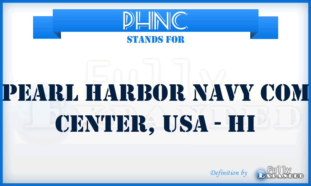 PHNC - Pearl Harbor Navy COM Center, USA - HI