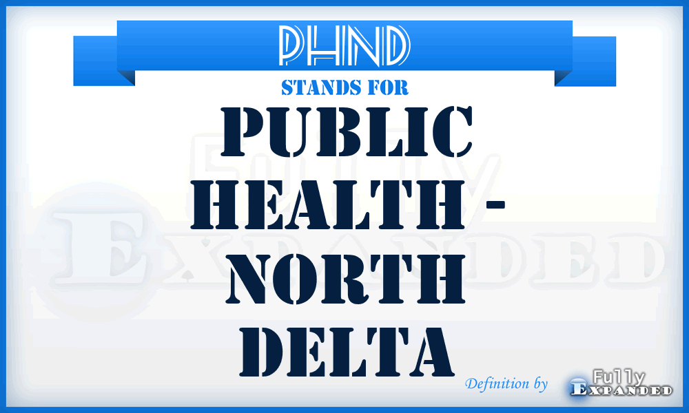 PHND - Public Health - North Delta