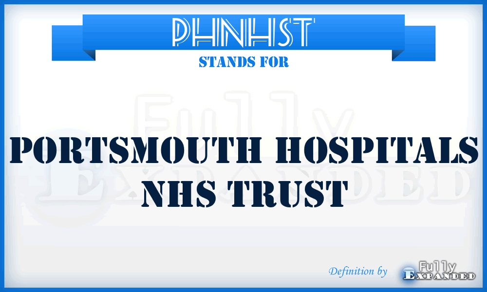 PHNHST - Portsmouth Hospitals NHS Trust