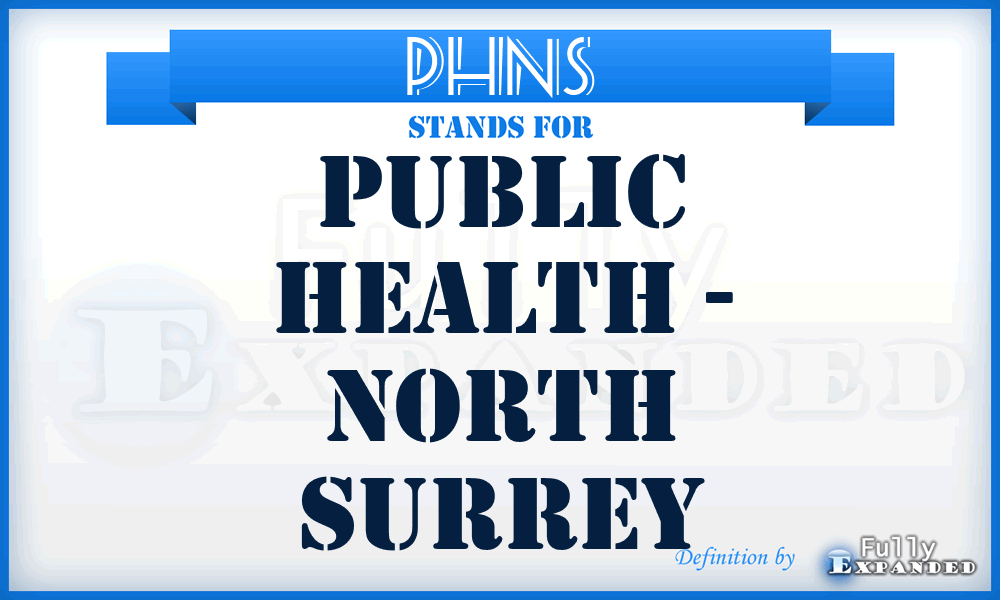 PHNS - Public Health - North Surrey