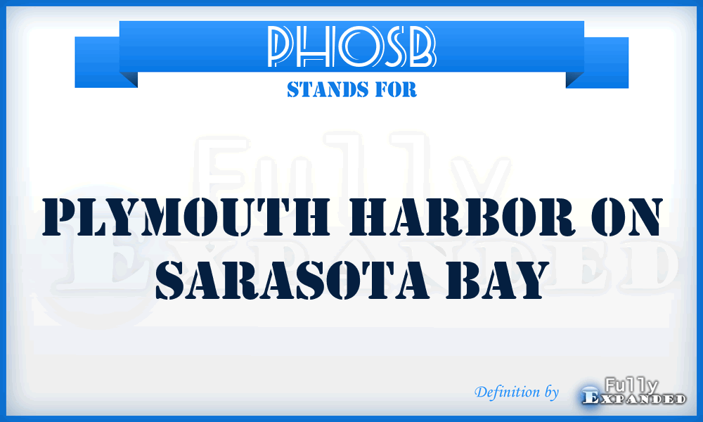 PHOSB - Plymouth Harbor On Sarasota Bay