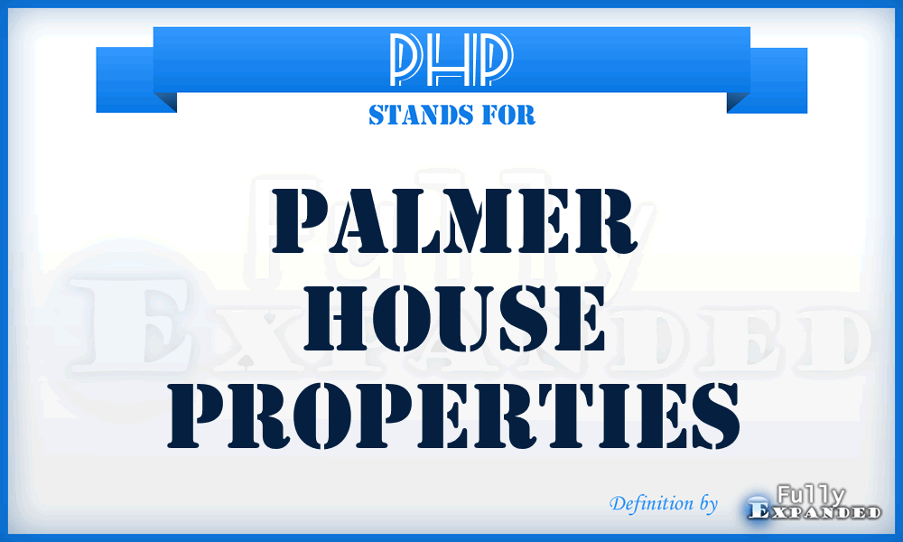 PHP - Palmer House Properties