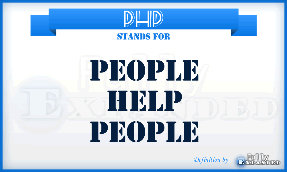 PHP - People Help People
