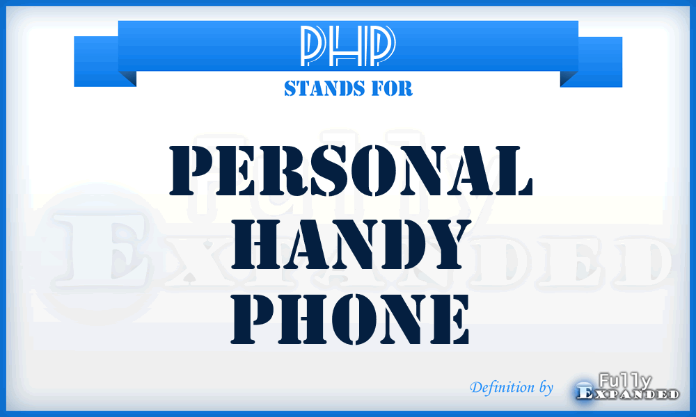 PHP - Personal Handy Phone