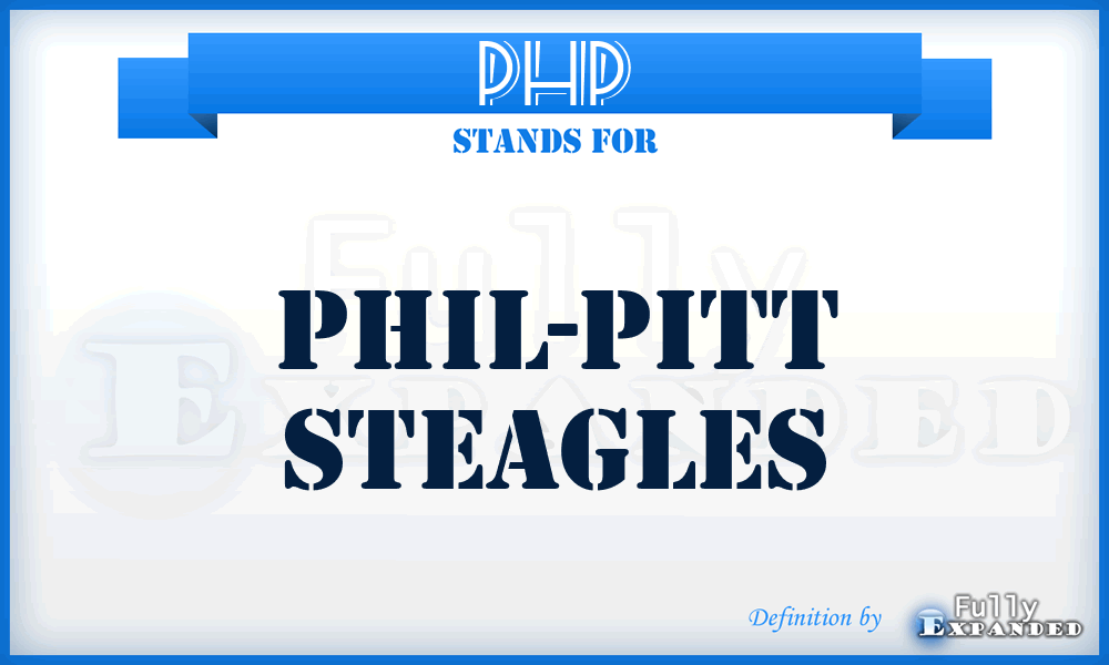 PHP - Phil-Pitt Steagles