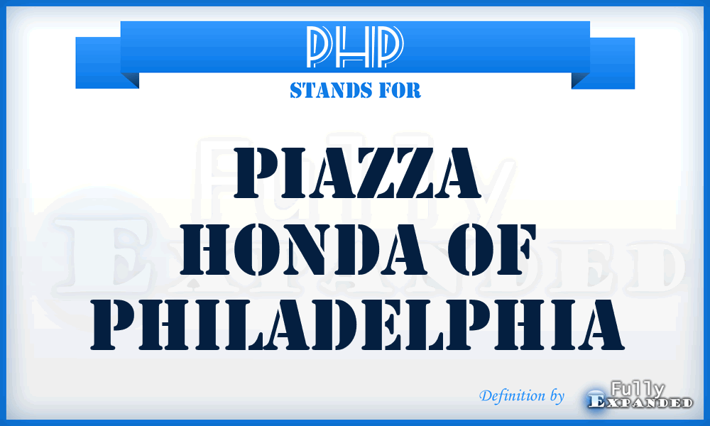 PHP - Piazza Honda of Philadelphia