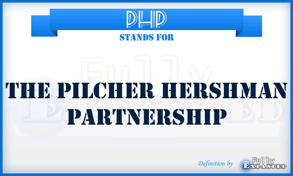 PHP - The Pilcher Hershman Partnership