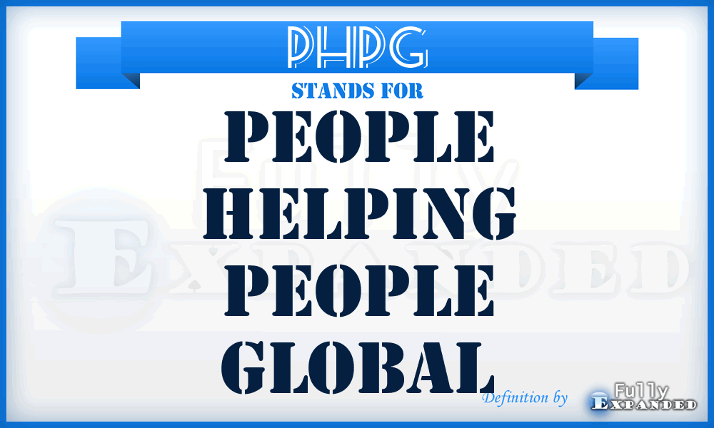 PHPG - People Helping People Global