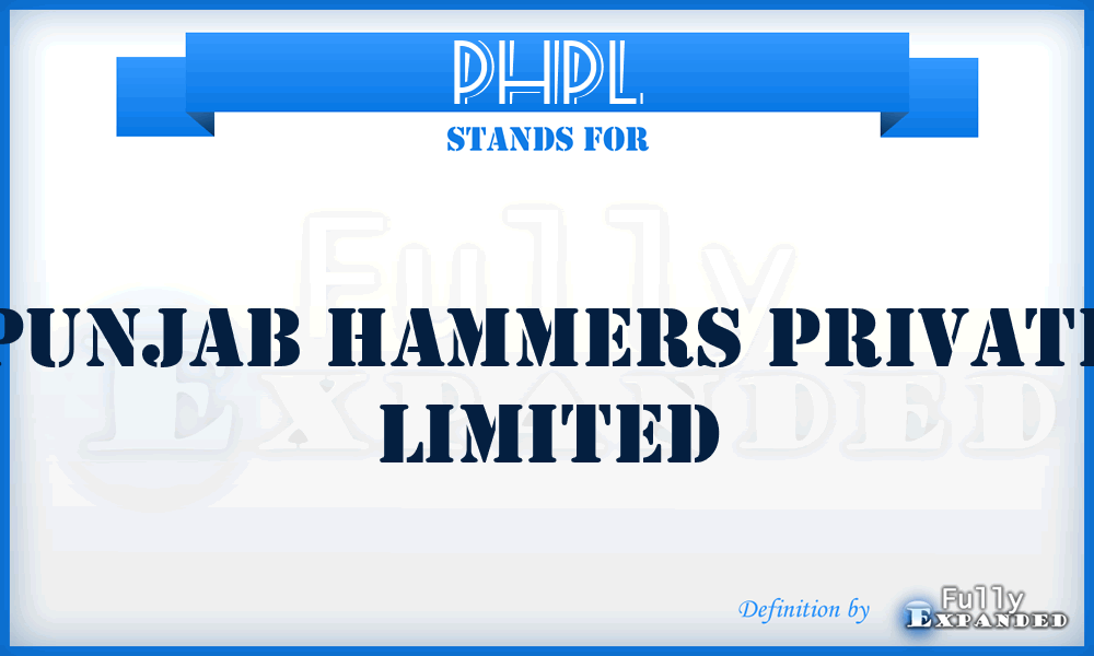 PHPL - Punjab Hammers Private Limited