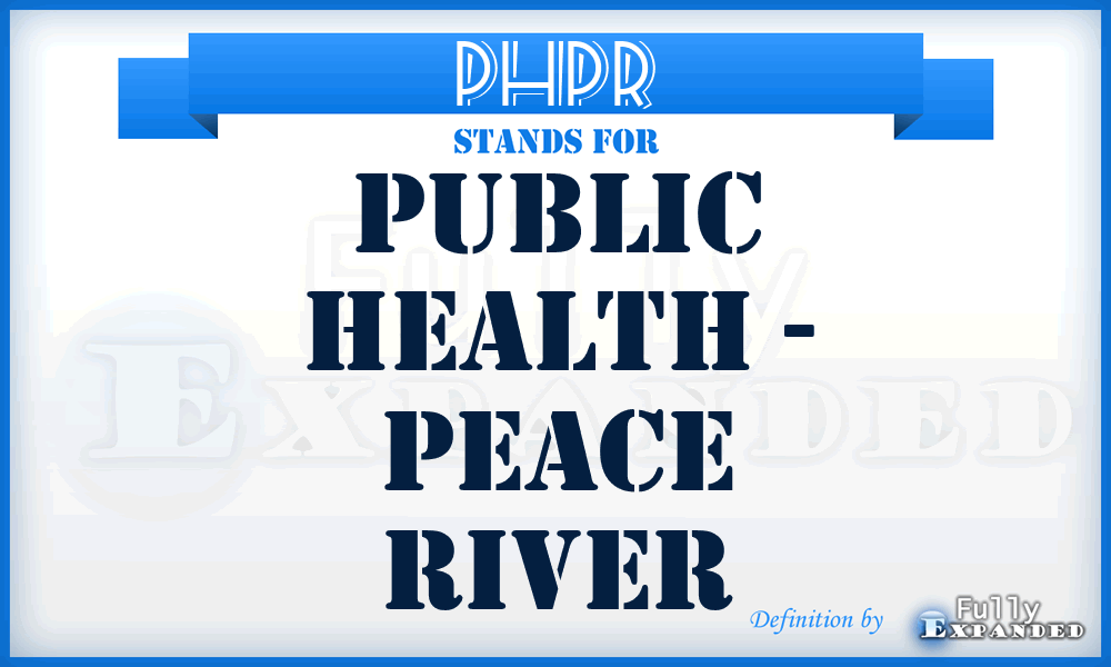 PHPR - Public Health - Peace River