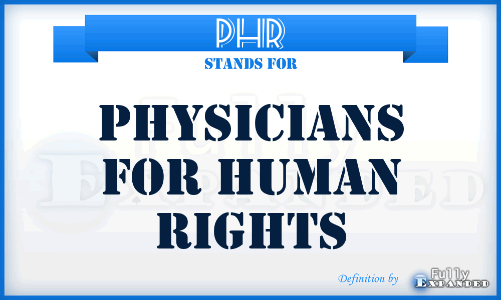 PHR - Physicians for Human Rights