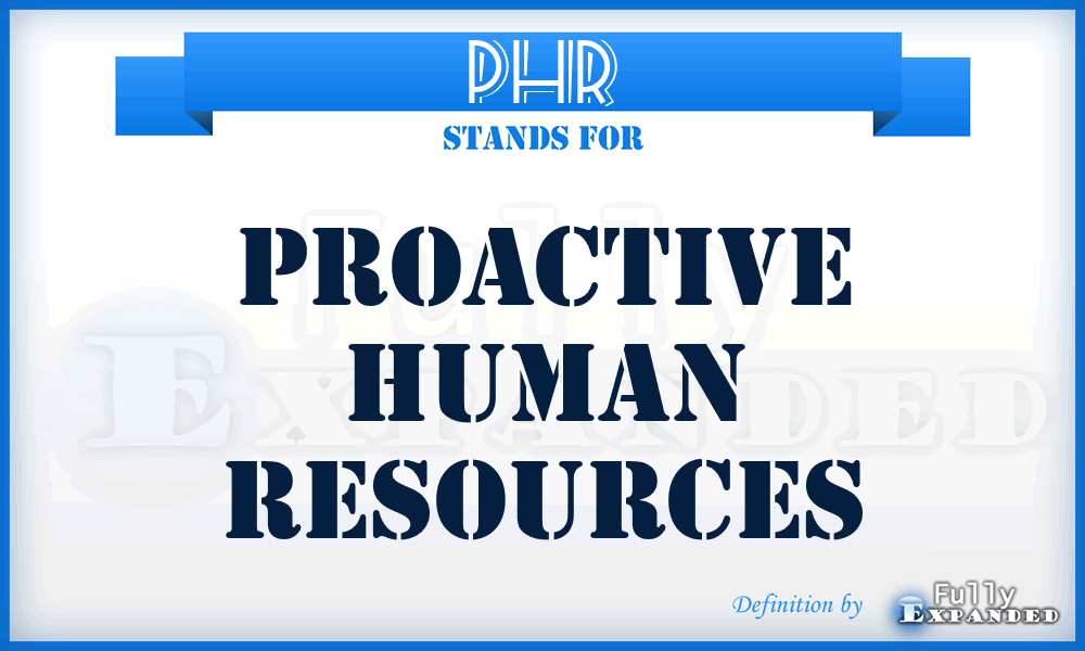 PHR - Proactive Human Resources
