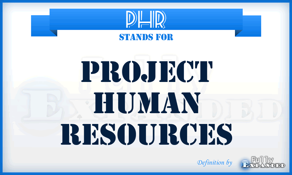 PHR - Project Human Resources