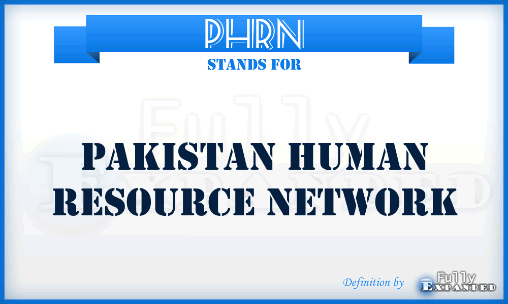 PHRN - Pakistan Human Resource Network