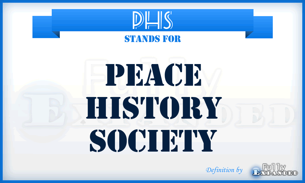 PHS - Peace History Society