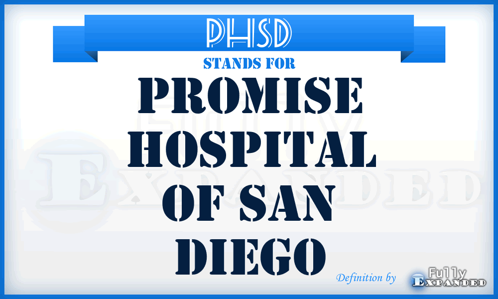 PHSD - Promise Hospital of San Diego