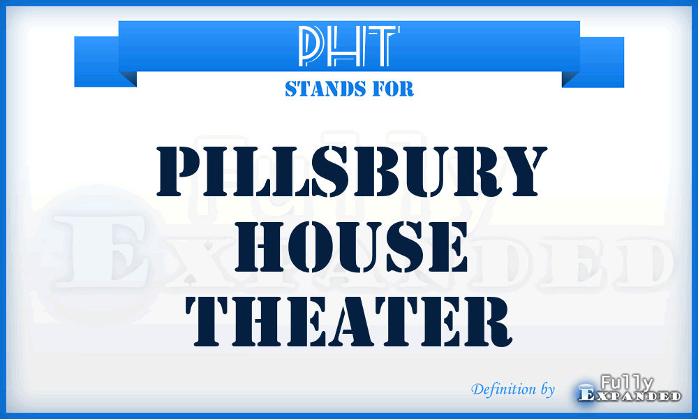 PHT - Pillsbury House Theater