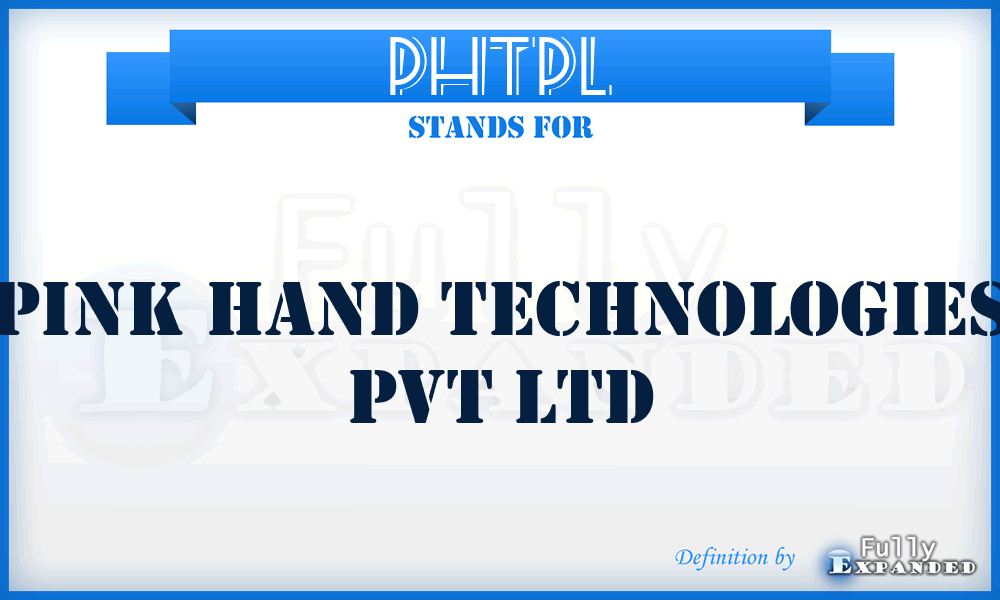 PHTPL - Pink Hand Technologies Pvt Ltd