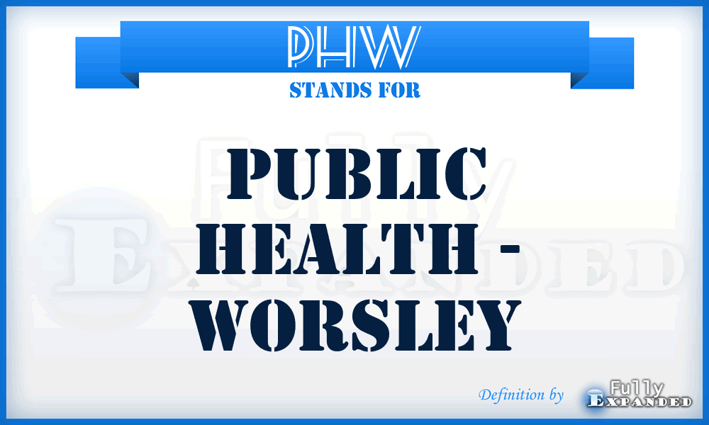 PHW - Public Health - Worsley