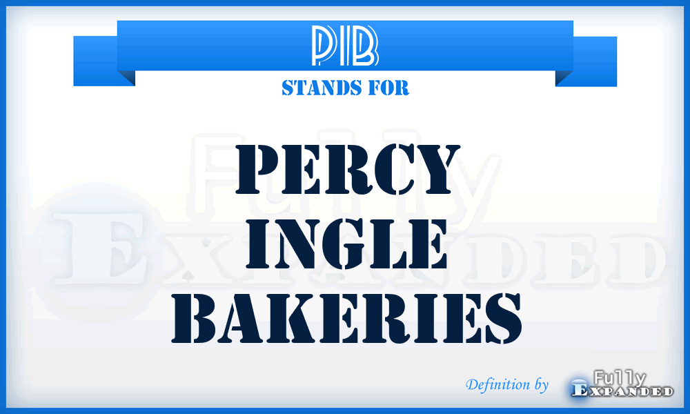 PIB - Percy Ingle Bakeries