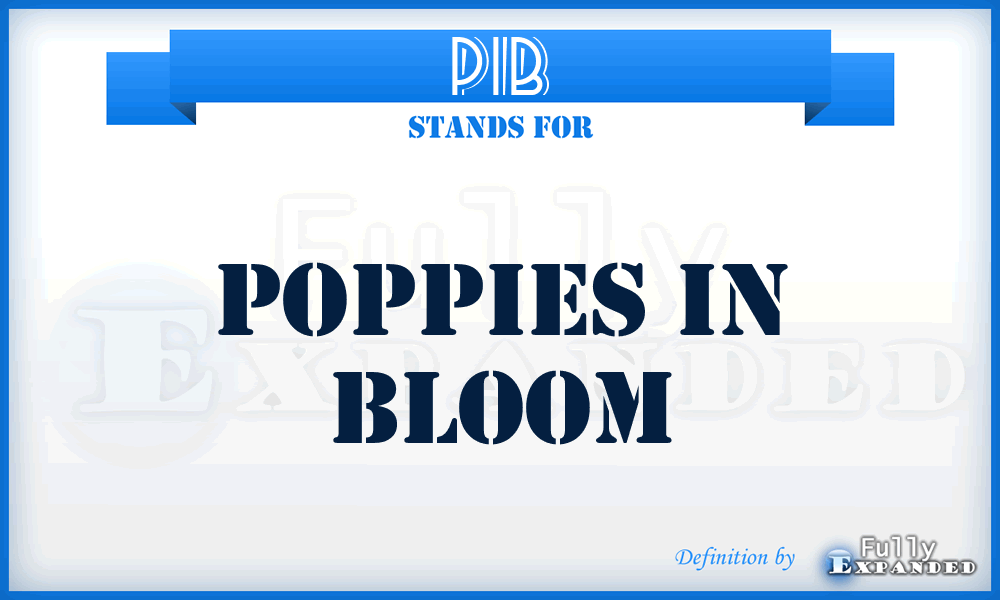 PIB - Poppies in Bloom