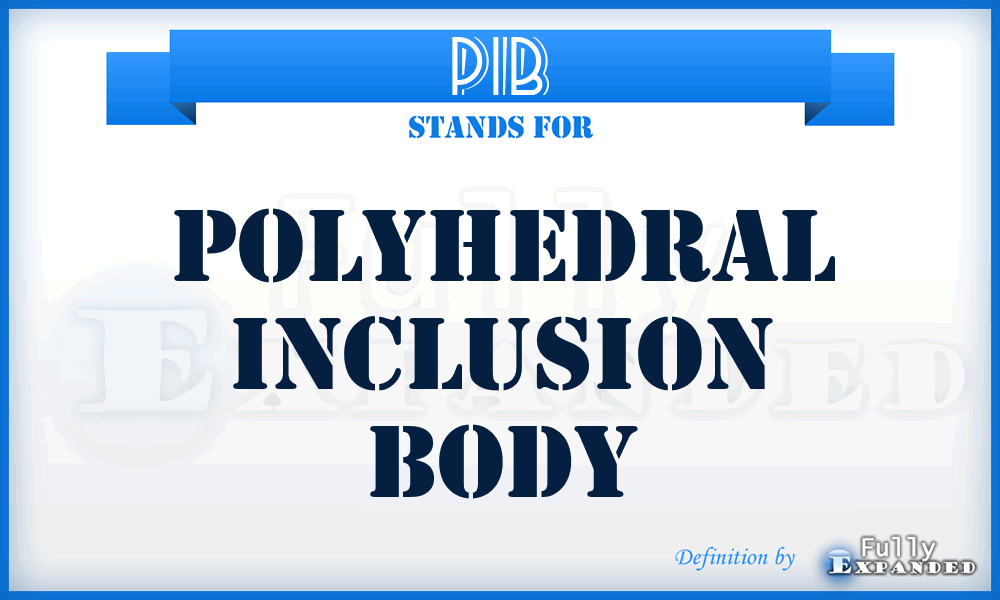 PIB - polyhedral inclusion body