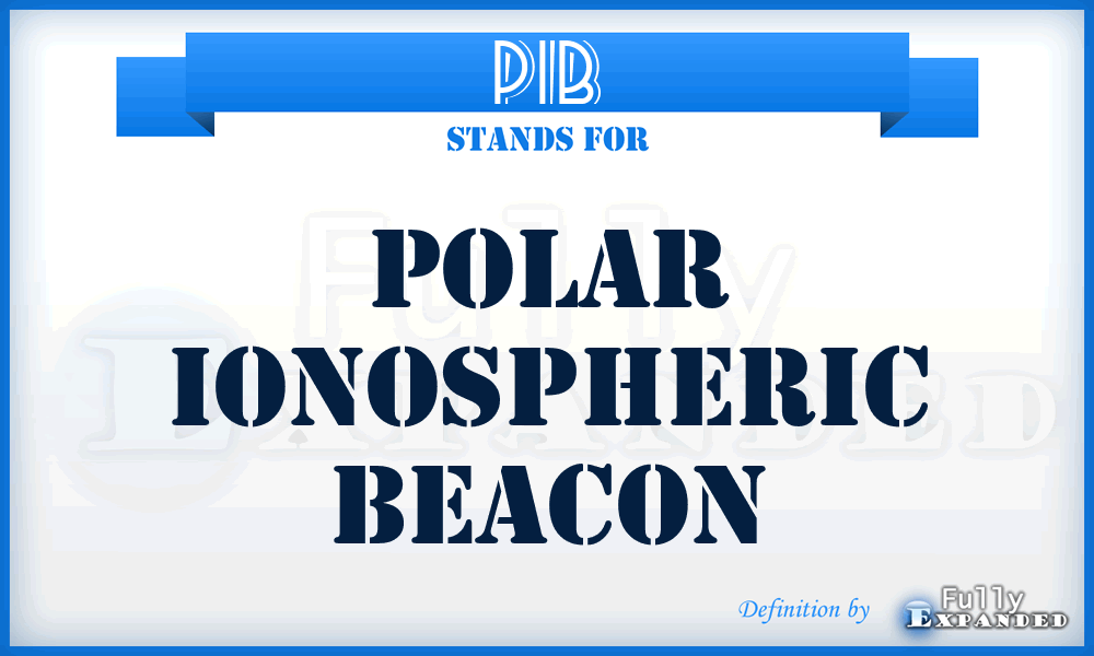 PIB - polar ionospheric beacon