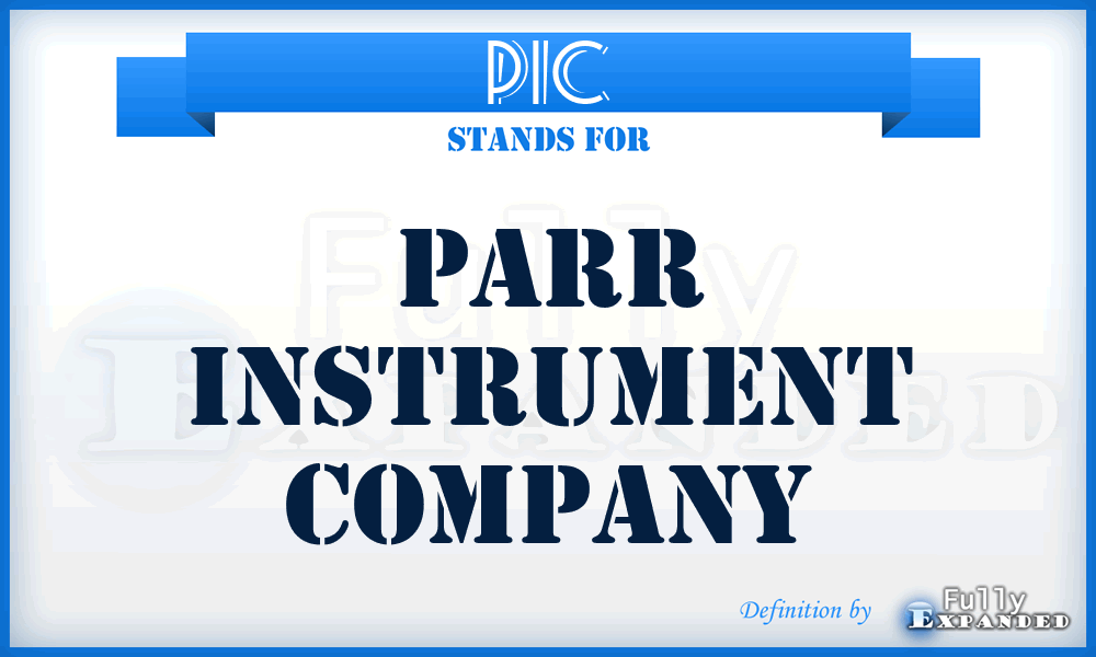 PIC - Parr Instrument Company