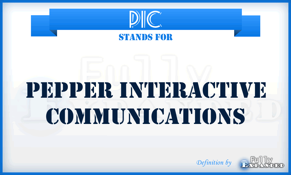 PIC - Pepper Interactive Communications